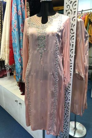 Baby Pink Hand worked Kurta set prismthestore