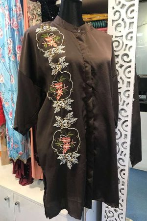 Bat sleeves embroidered kurta prismthestore