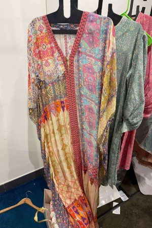 Boozy Button Moroccan silk Kaftan BB005 prismthestore