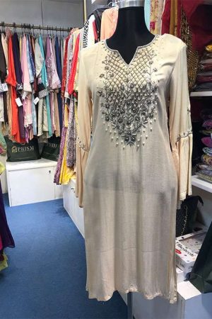 Cotton Embellished pink Kurta prismthestore