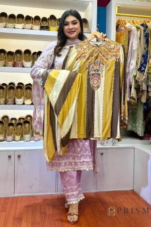 Basanti Pattern Yellow & Brown