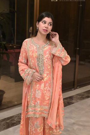 Amalia Light Orange Suit Set