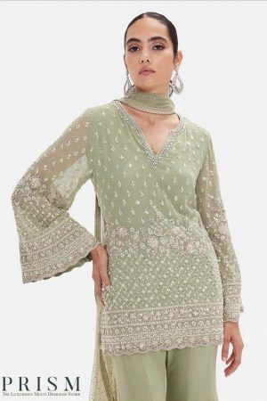 Basanti Light Green Sharara Set